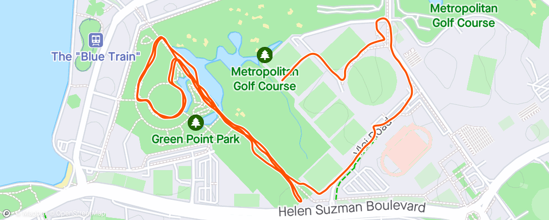 Map of the activity, Greenpoint parkrun