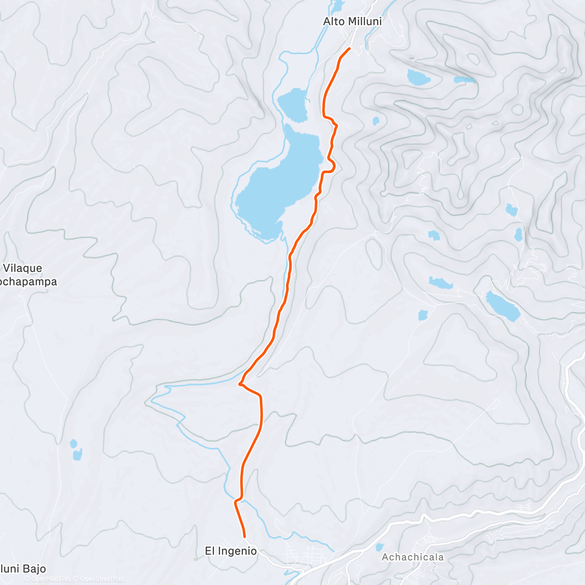 Карта физической активности (ROUVY - Alto Milluni | Bolivia)