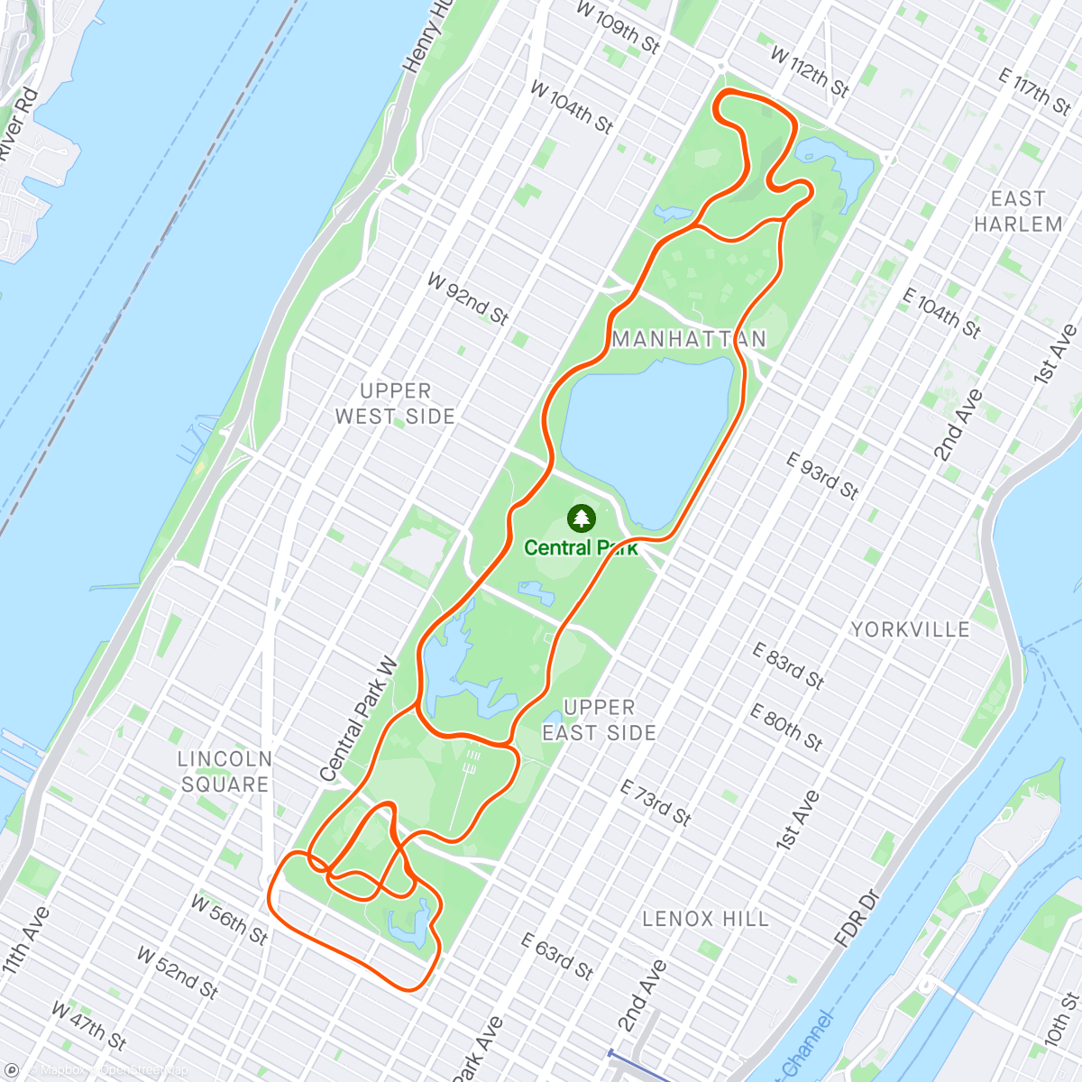 Map of the activity, Zwift - Hardøkt, 4x2 min x2 in New York