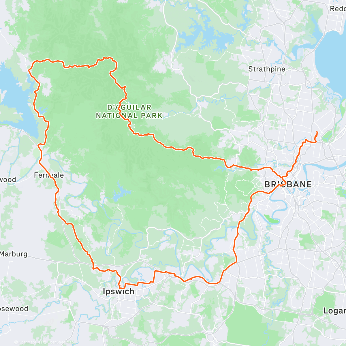 Map of the activity, Girls Fernvale Loop