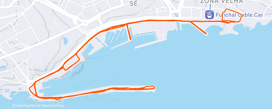 Map of the activity, Funchal Group Run - Waterfront Run - Madeira Island, Portugal