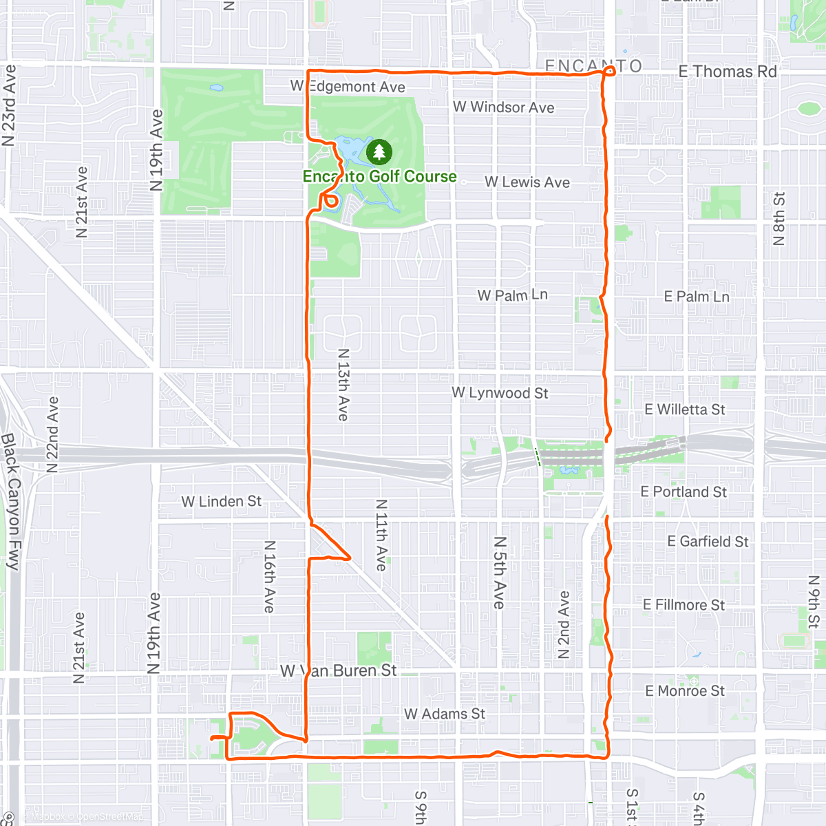 Map of the activity, Phoenix for a Weekend