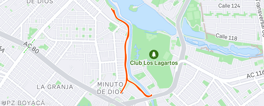 Map of the activity, Morning Run