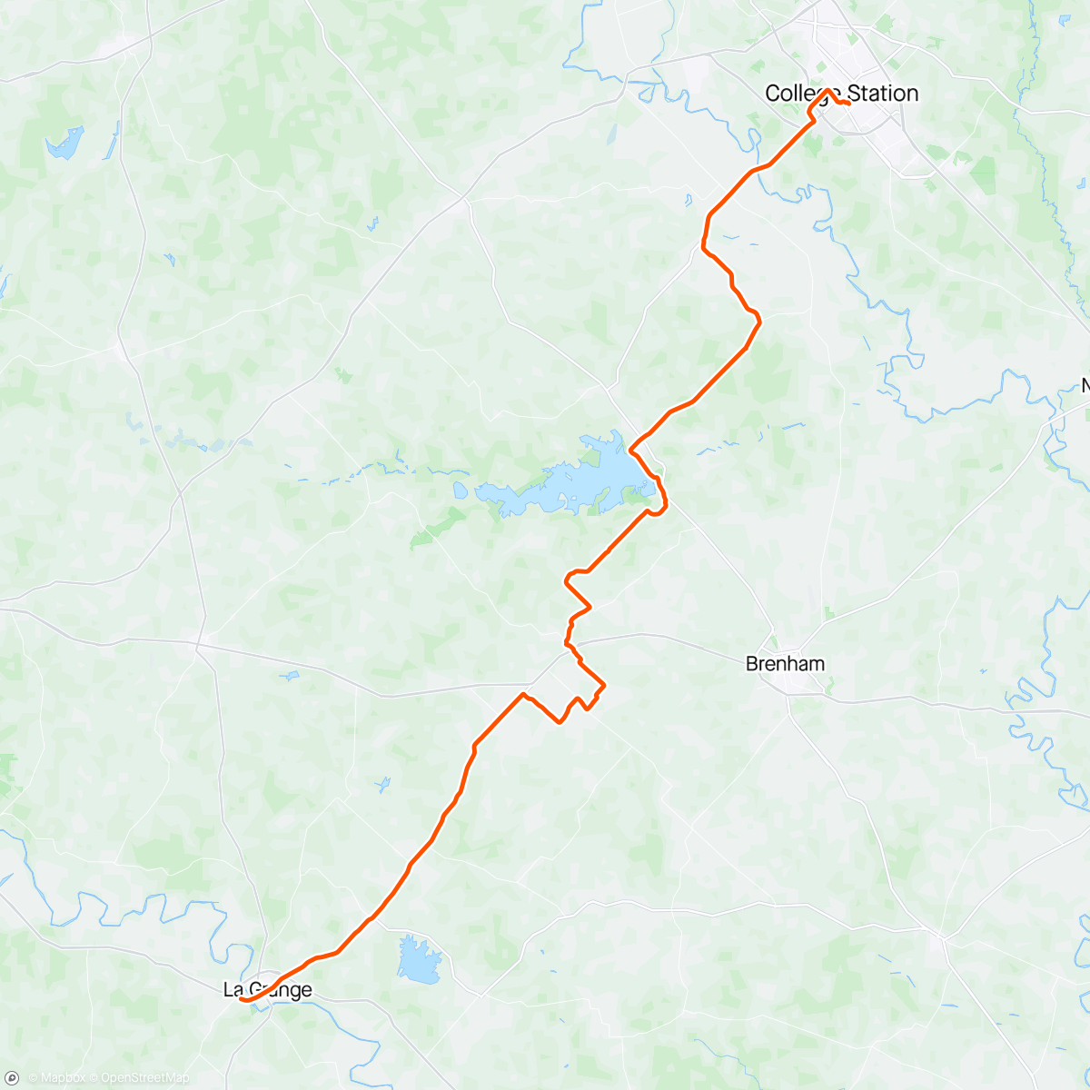 Map of the activity, MS150 Day 2/2