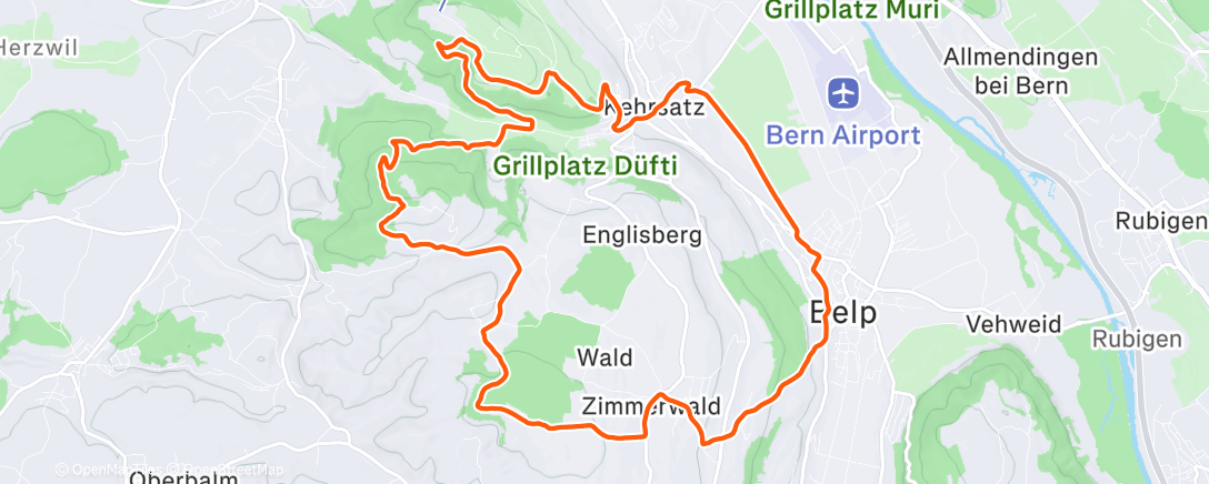 活动地图，Gurten-Ulmiz-Lisiberg