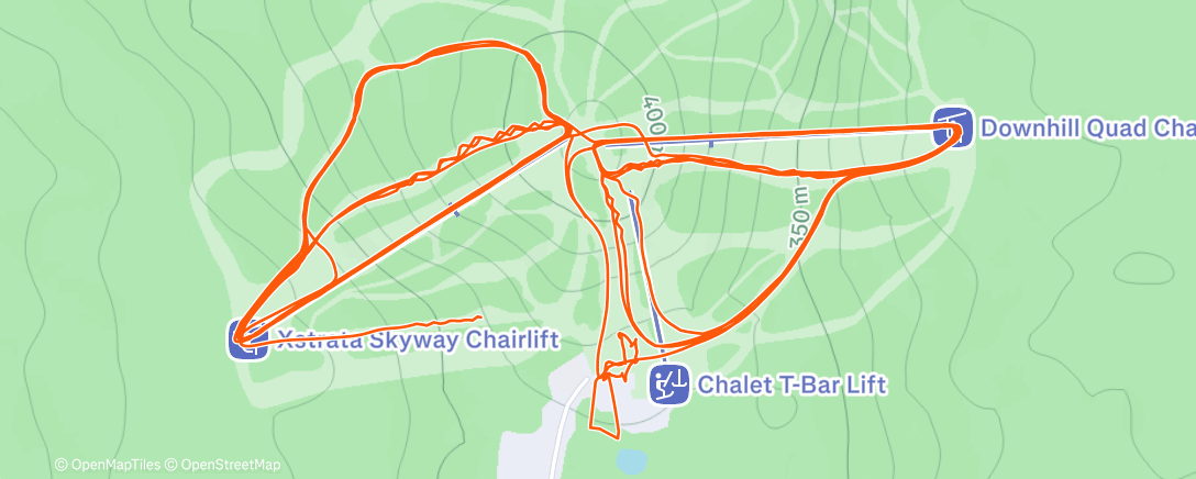 Карта физической активности (Afternoon Alpine Ski)