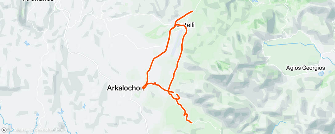 Map of the activity, Afternoon Ride