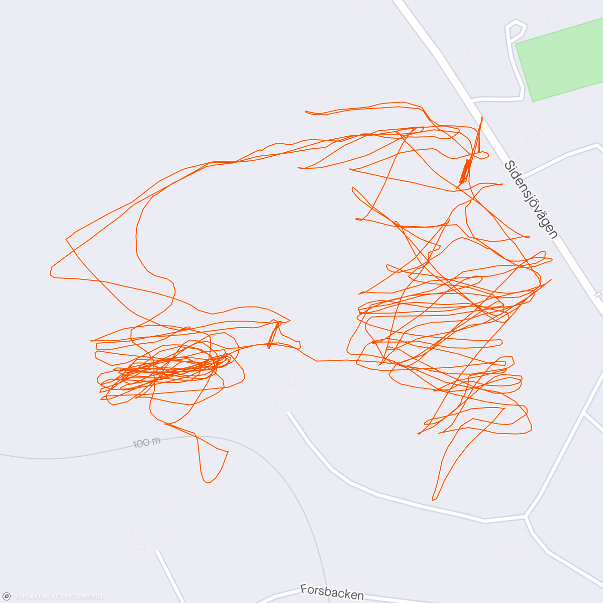 Map of the activity, Snowkite