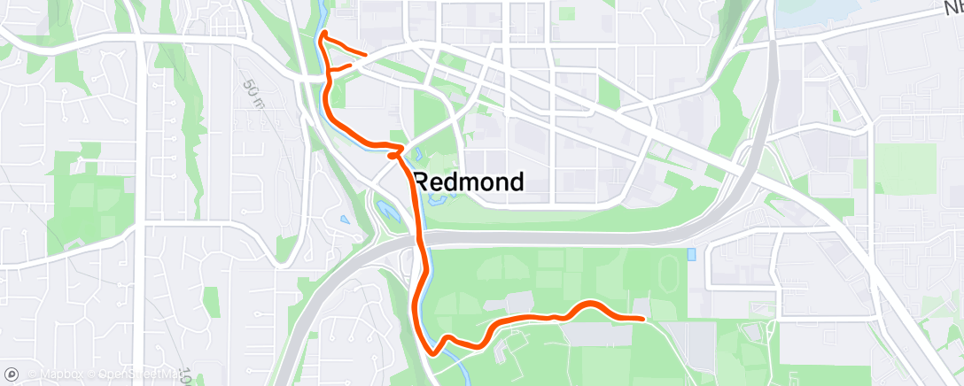 Map of the activity, Lunch Run