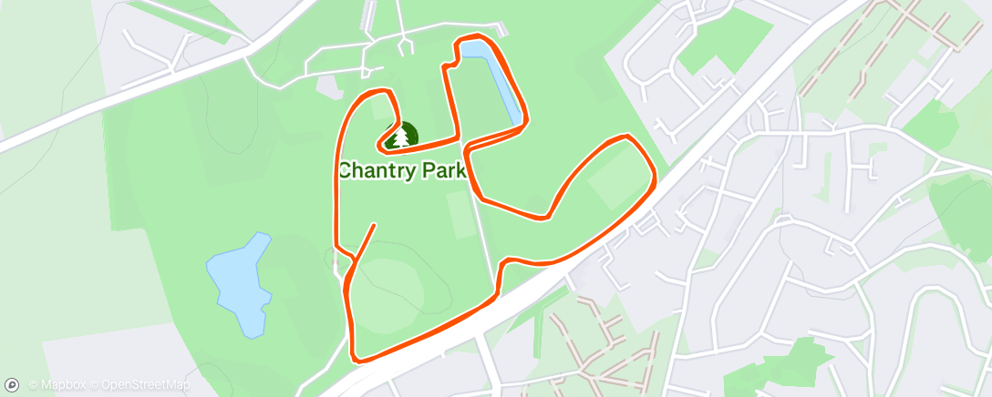 Map of the activity, Christmas Day parkrun