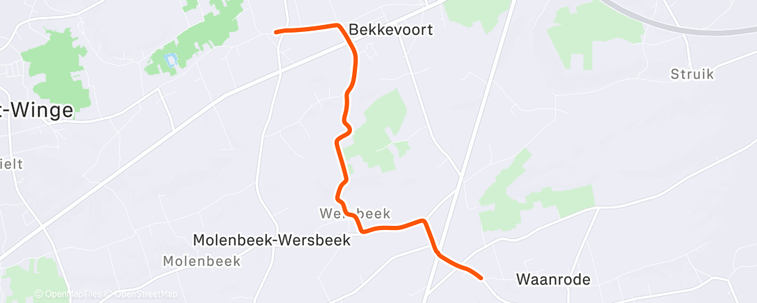 Map of the activity, Naar de cross