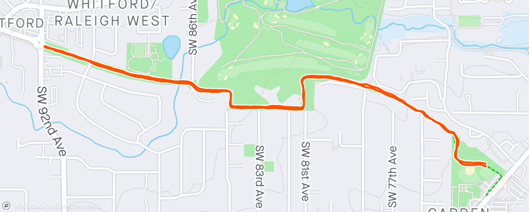 Map of the activity, Morning Run