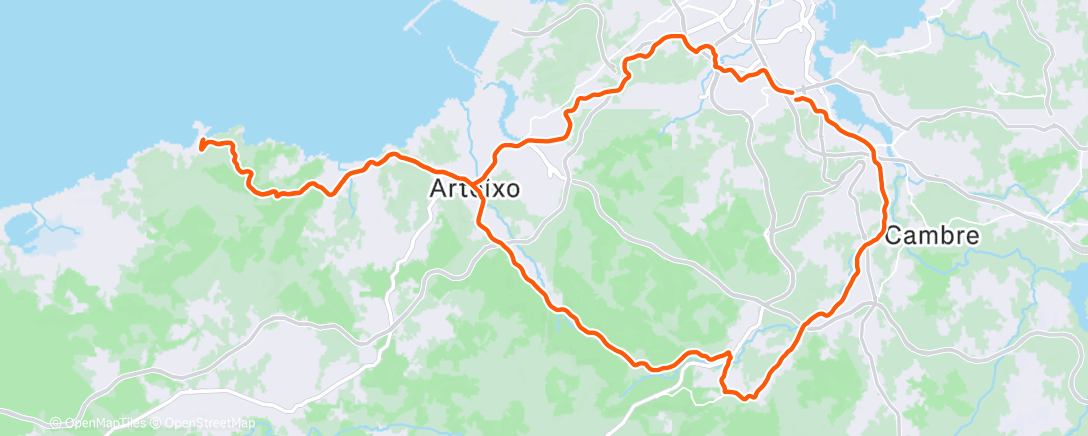 Map of the activity, Morning Ride