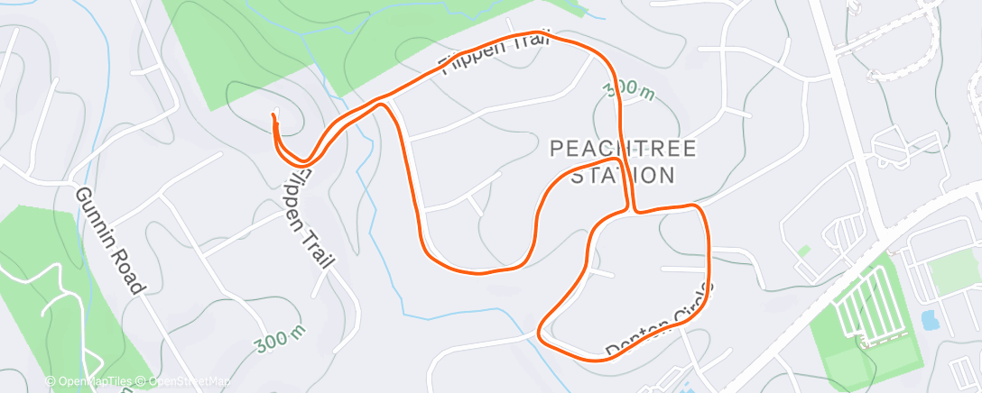Map of the activity, Morning Run