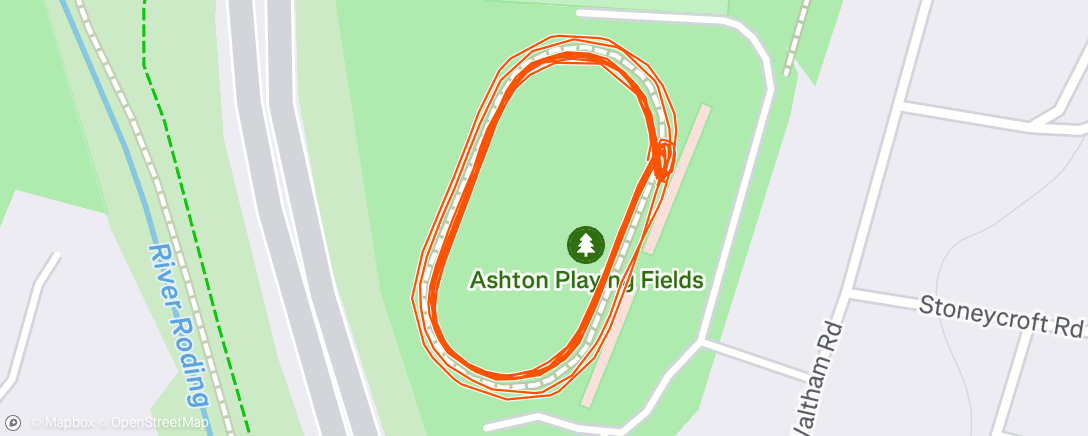 Map of the activity, ELR track: 7x400m, 90s rec; CD