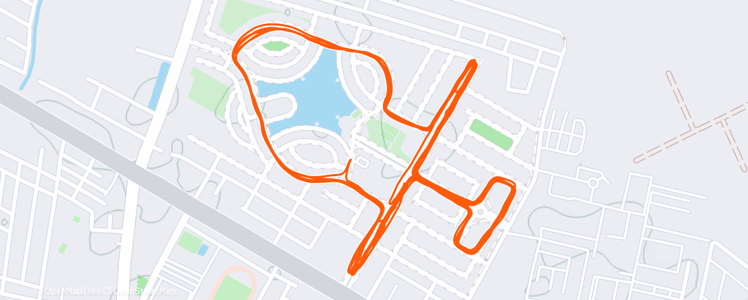 Map of the activity, Afternoon Run