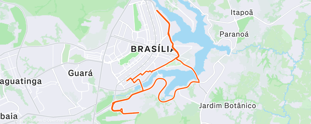 Map of the activity, Pedalada matinal