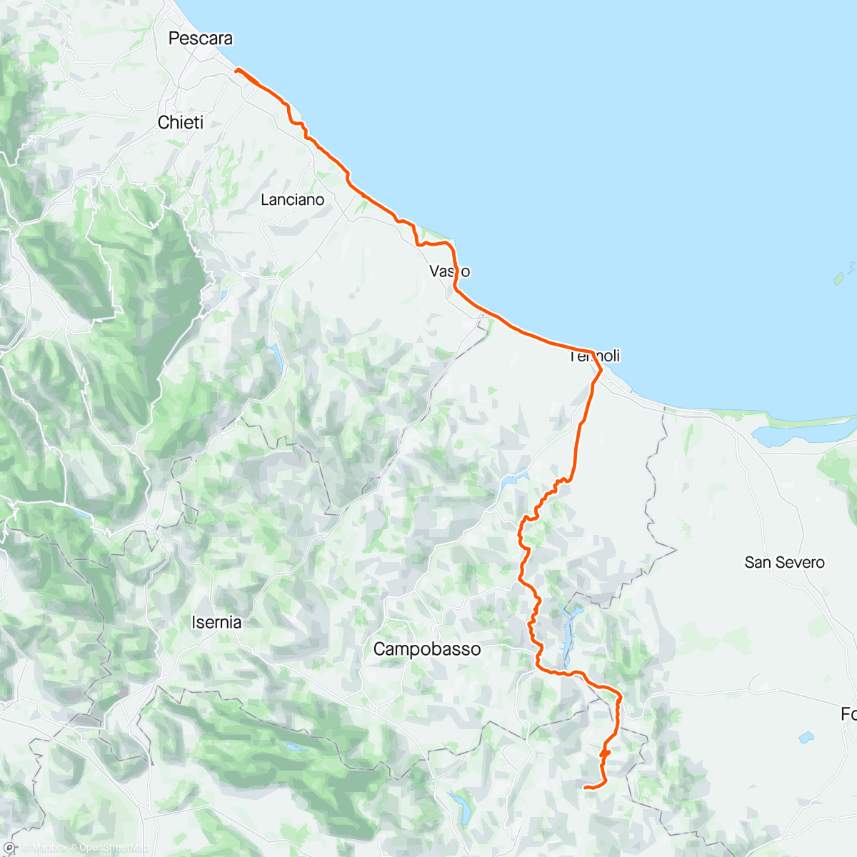 Map of the activity, Tappa 11 di Giro d’Italia🇮🇹