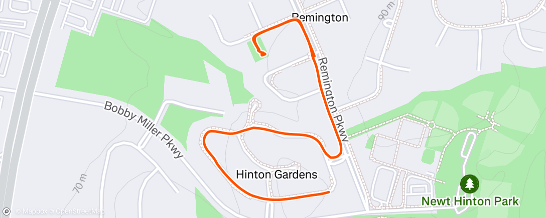 Map of the activity, Afternoon Walk