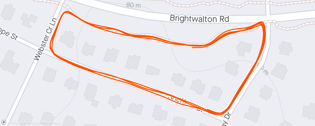 Map of the activity, Inaugural Shefford-Thon 3k