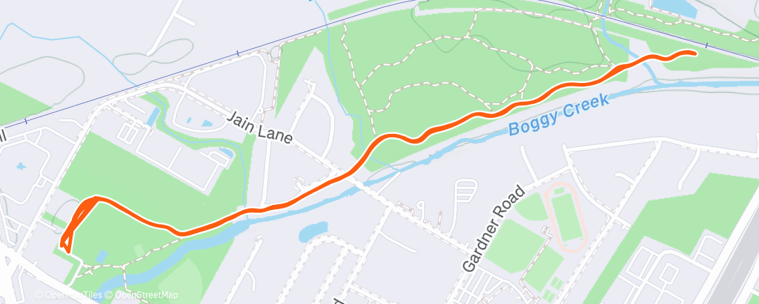 Map of the activity, Morning Run