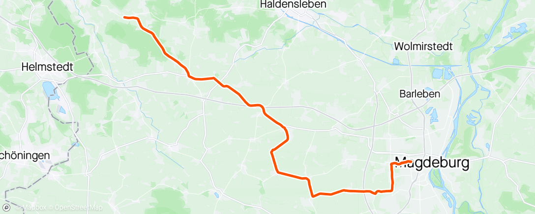 Map of the activity, Fahrt nach Feierabend gegen 🌬🌪🌪🥶🥵🤪👌