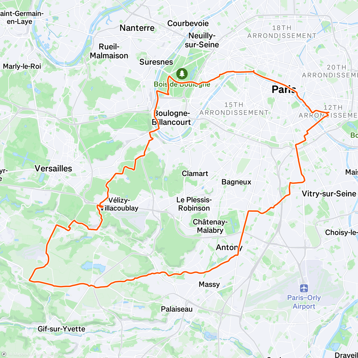 Map of the activity, Morning Ride avec (3-1=)2 cracks