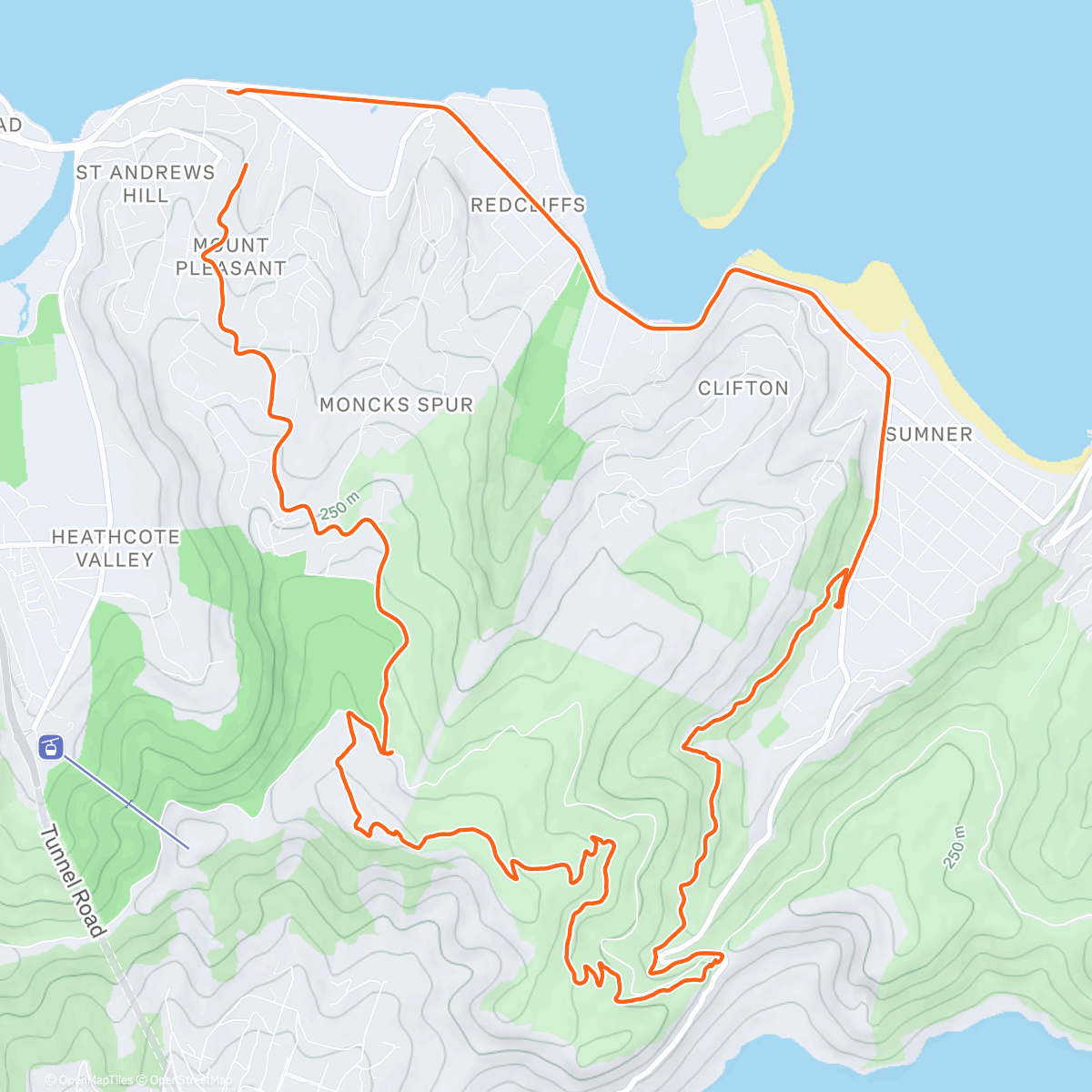 Map of the activity, The early Jet-Lagged bird catches … empty, warm, trails 😎😎
