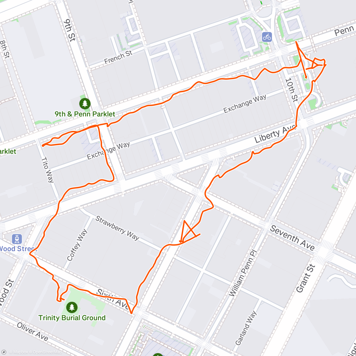Map of the activity, Morning Walk