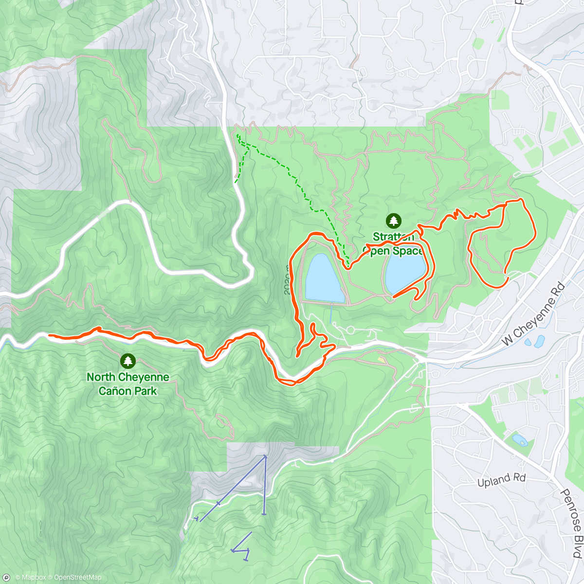 Map of the activity, Thursday trotting