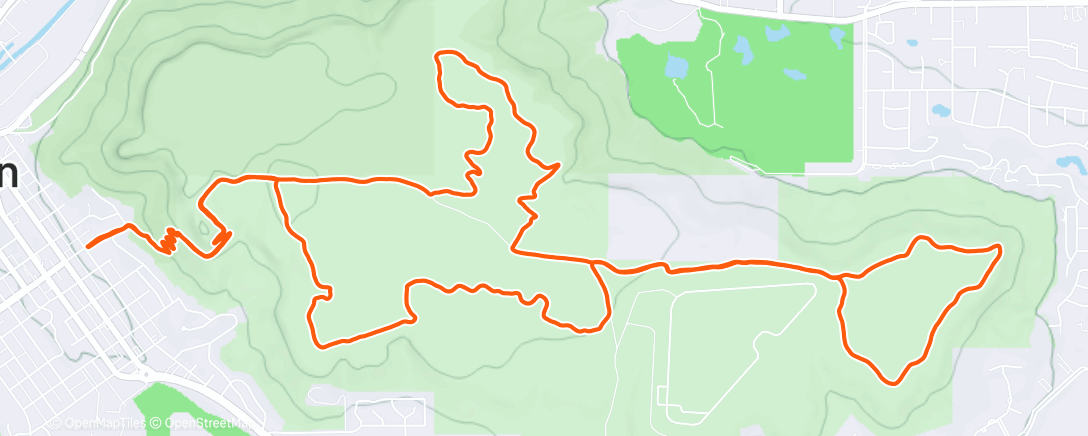 Map of the activity, Morning Trail Run