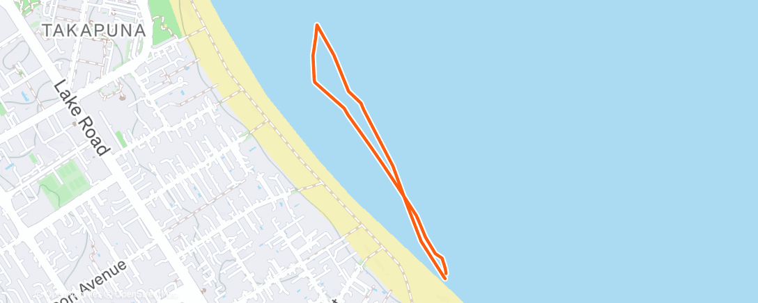 Map of the activity, Morning Swim