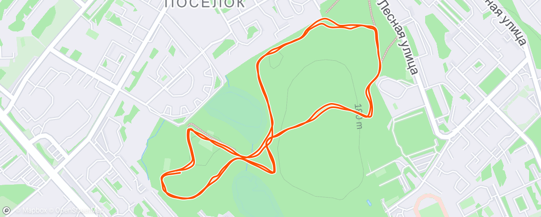 Map of the activity, Утренний забег