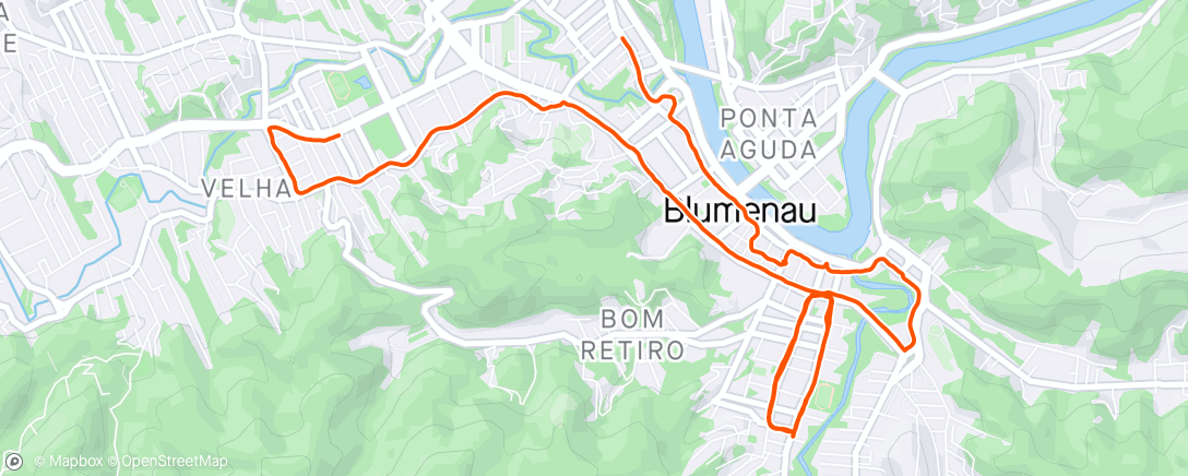 Map of the activity, Passeio após pedal