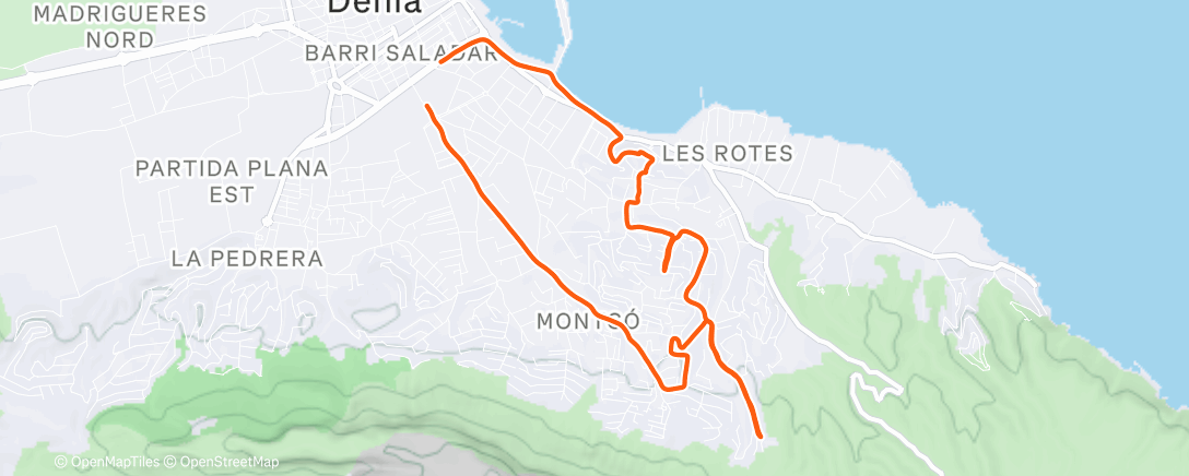 Map of the activity, Morning Run