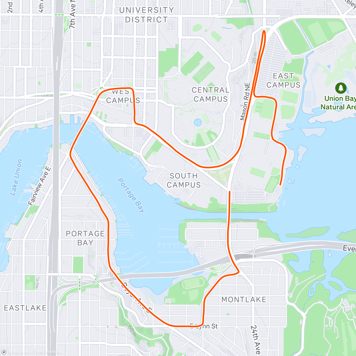 Map of the activity, Beat the Bridge - T1D fundraiser