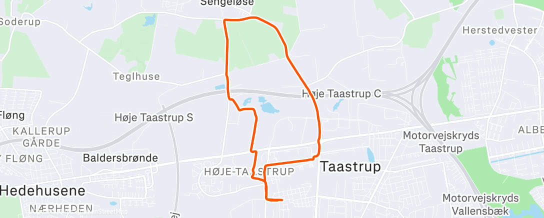 Map of the activity, Lunch Run