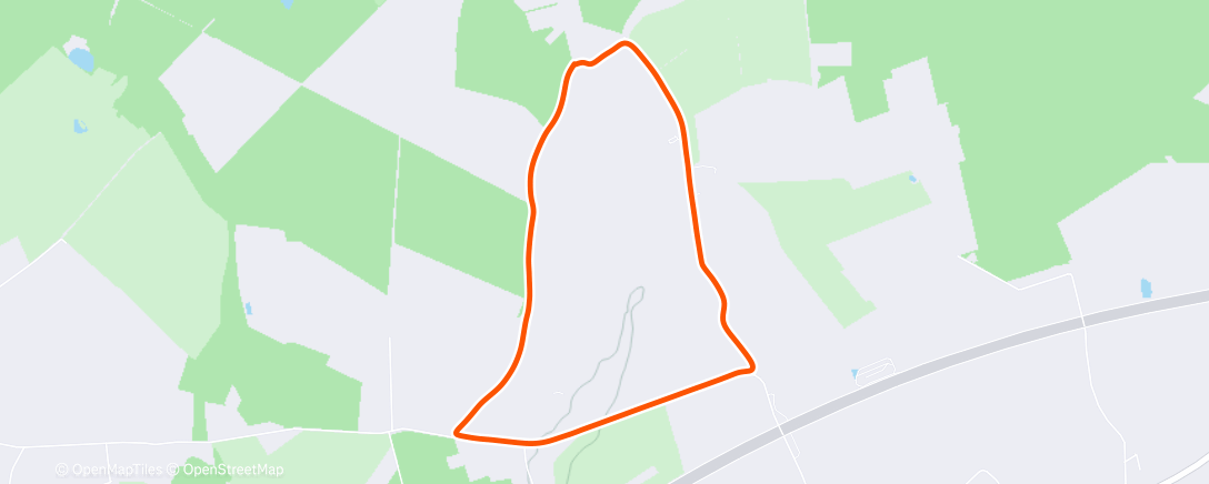 Map of the activity, Footing à jeun