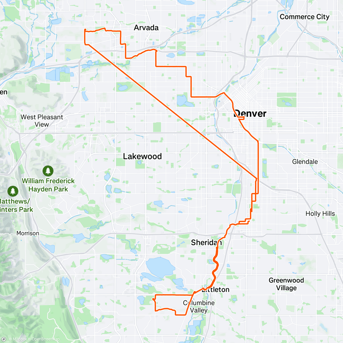 Map of the activity, Morning Ride