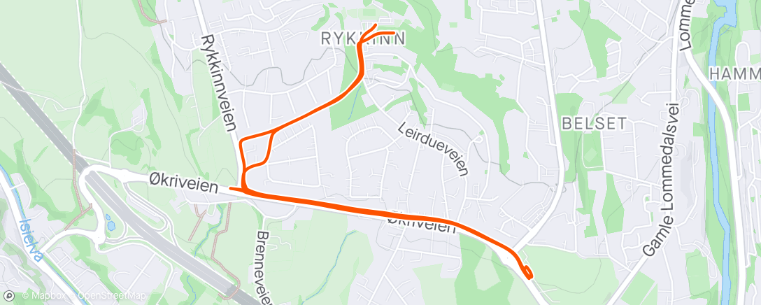 Map of the activity, Evening Run - 4x1km