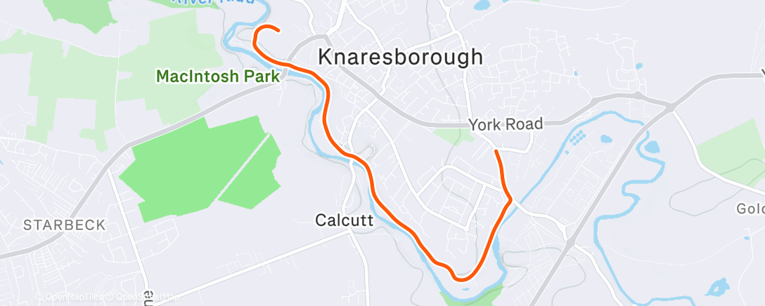 Map of the activity, Morning Run