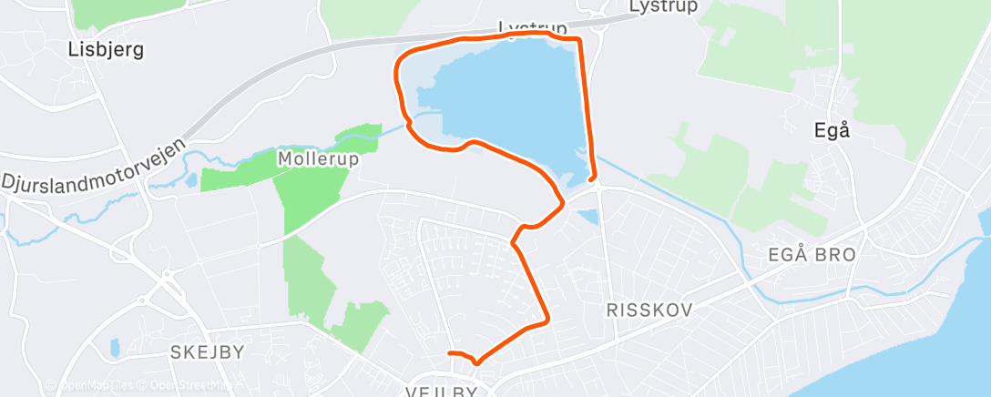Map of the activity, Afternoon Run