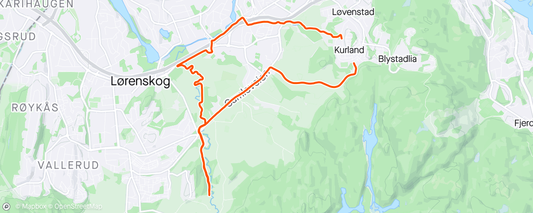 Map of the activity, Rolig langkjøring