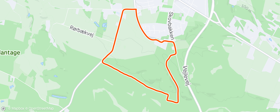 Map of the activity, Afternoon Run