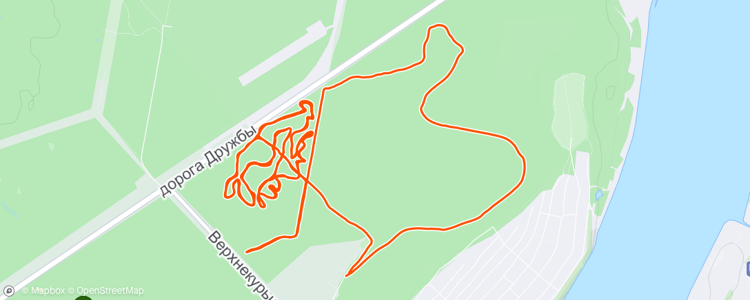 Map of the activity, morning run