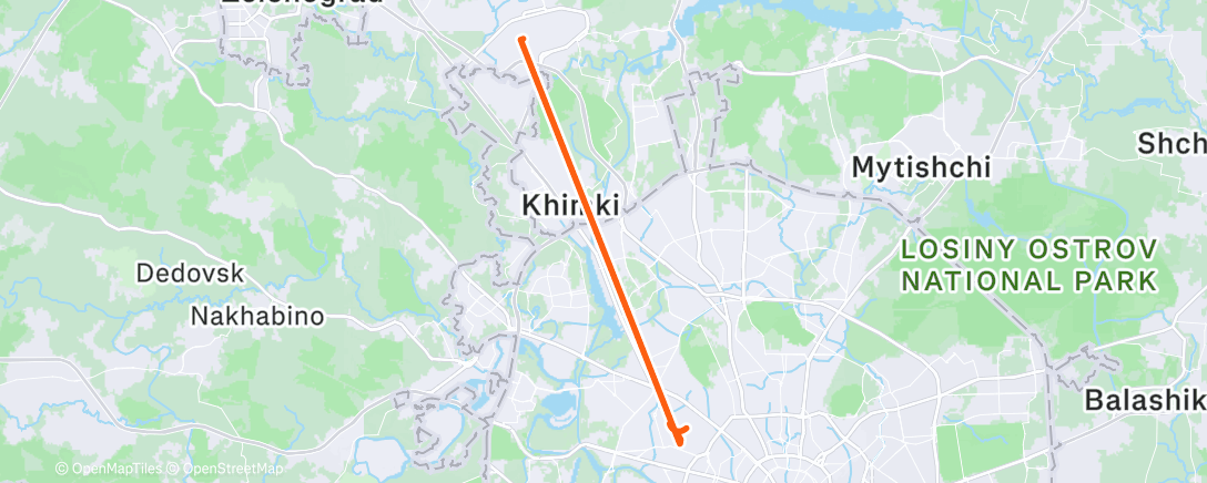 Map of the activity, Morning Run