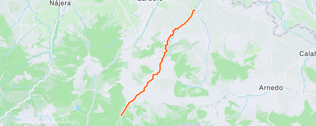 Map of the activity, Laguna de Cameros