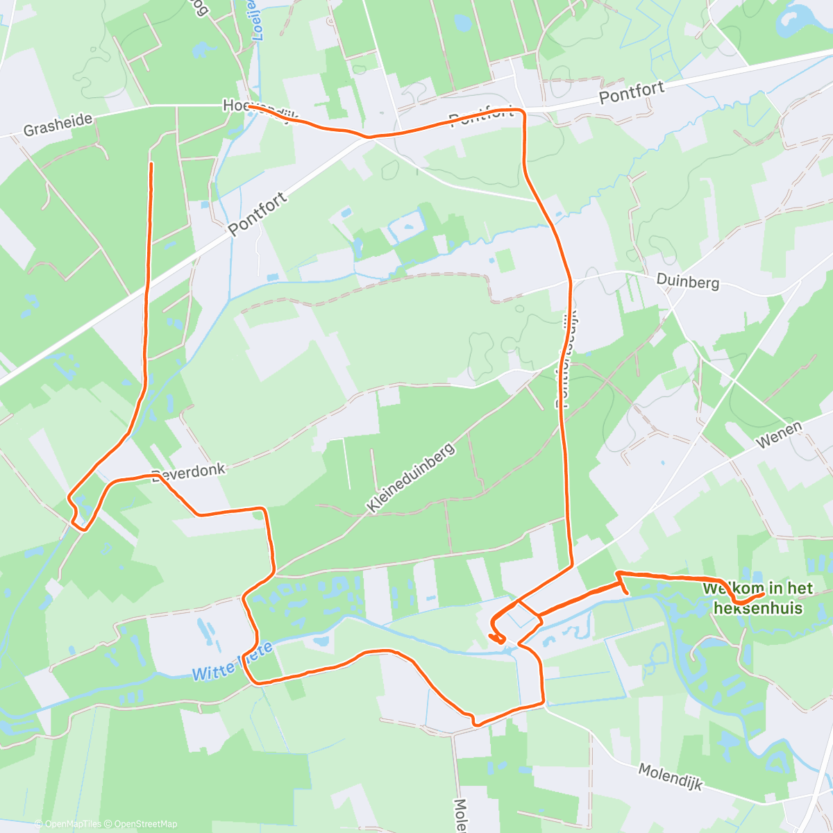 「Heksenlien wandeling」活動的地圖