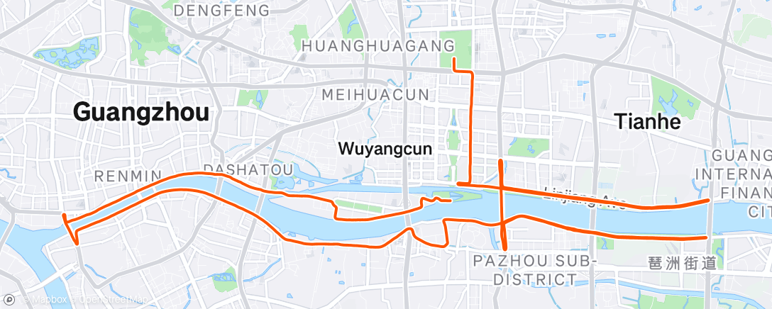 Map of the activity, 2025 广州马拉松 🌞