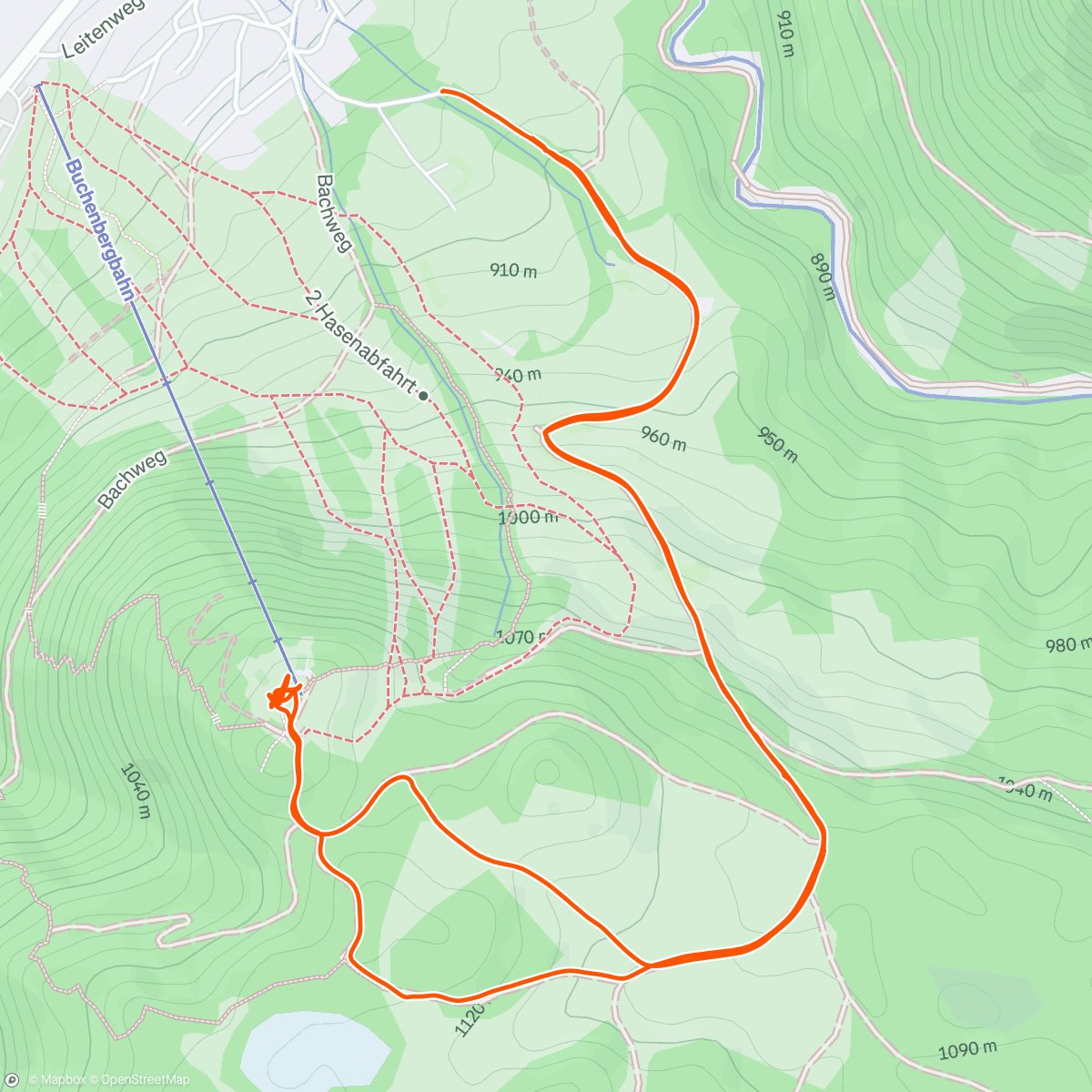 Map of the activity, Buchenberg Wanderung